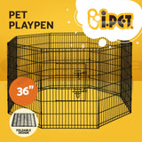 Pet Playpen Dog Playpen Cage Enclosure 8 Panel 36" Puppy Exercise Fence Play Pen