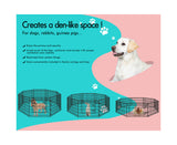 Pet Playpen 36 Inch Large 8 Panel Fence Enclosure Dog Metal Exercise Pen