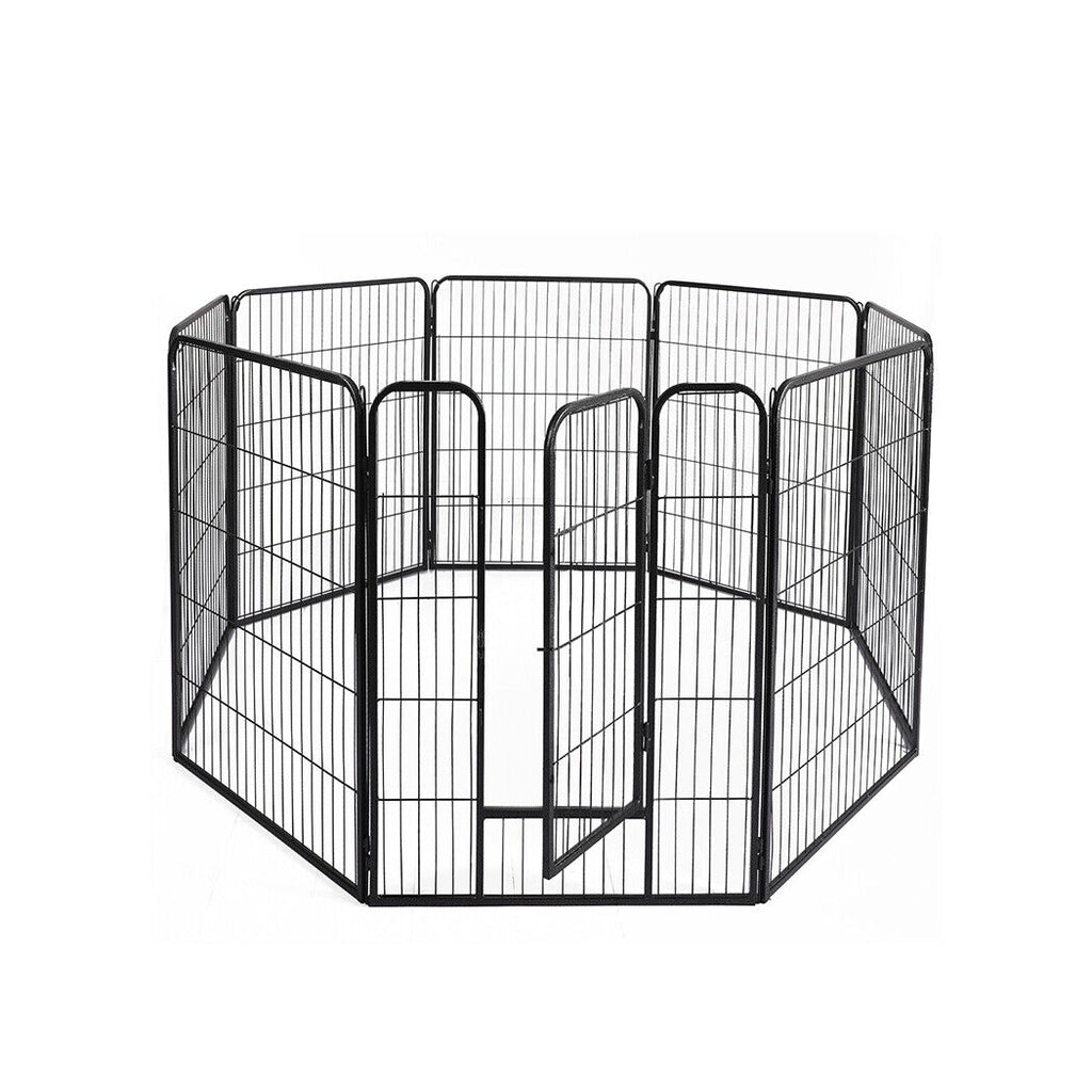  Pet Playpen Panel Pet Dog Playpen Puppy Exercise Cage Enclosure Fence Play Pen 48''