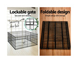  Pet Playpen 24" 8 Panel Dog Playpen Pet Fence Exercise Cage Enclosure Play Pen