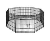  Pet Playpen 24" 8 Panel Dog Playpen Pet Fence Exercise Cage Enclosure Play Pen