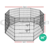 Pet Playpen Dog Playpen Cage Enclosure 8 Panel 36" Puppy Exercise Fence Play Pen