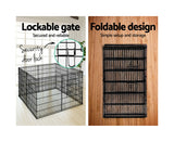  Pet Playpen 36" 8 Panel Dog Playpen Pet Fence Exercise Cage Enclosure Play Pen