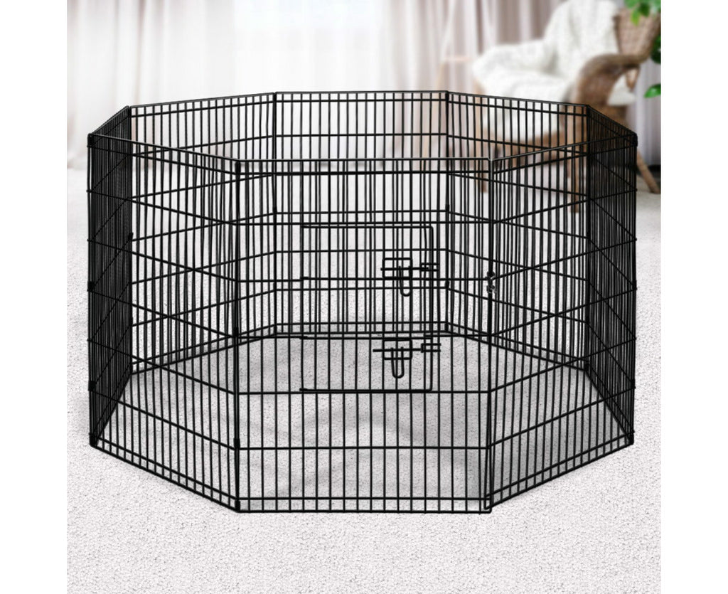 Pet Playpen 2X36" 8 Panel Dog Playpen Pet Fence Exercise Cage Enclosure Play Pen