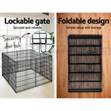 Pet Playpen Dog Playpen Cage Enclosure 8 Panel 36" Puppy Exercise Fence Play Pen